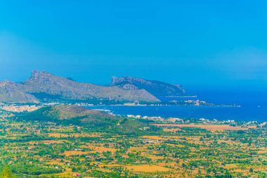 Mallorca, Spai, Cap Formentor çevrili Pollenca Körfezi