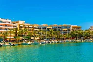 Bir Port d'Alcudia, Mallorca, Spai deniz görünümü