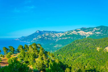 Mallorca Sahil hizalayıp düzensiz bırakmak yakın de Valldemossa, Spai bağlantı noktası