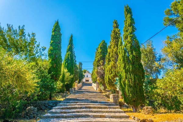 365 Steg Carrer Del Calvari Trappa Leder Till Calvari Kapellet — Stockfoto