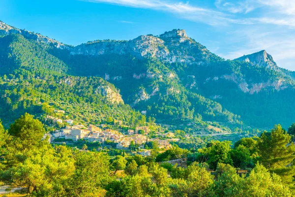 Vue Aérienne Estellencs Mallorca Spai — Photo