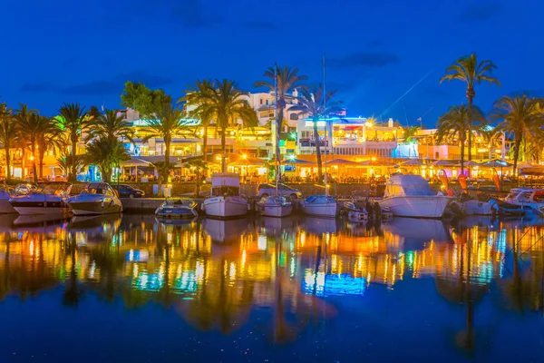 Vista Atardecer Del Puerto Deportivo Cala Mallorca Spai —  Fotos de Stock