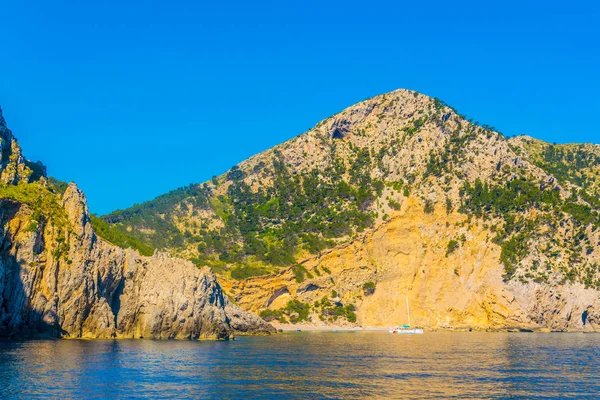 Península Victoria Separando Baías Alcudia Pollenca Maiorca Spai — Fotografia de Stock