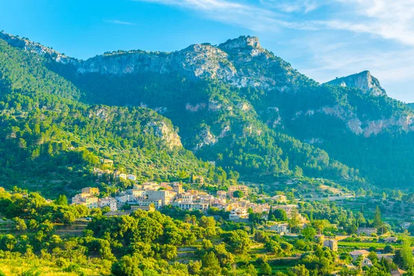 Vue Aérienne Estellencs Mallorca Spai — Photo