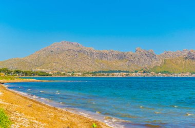 Port de Pollenca, Mallorca, Spai deniz görünümü