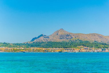 Bir Port d'Alcudia, Mallorca, Spai deniz görünümü