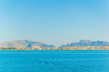 Bir Port d'Alcudia, Mallorca, Spai deniz görünümü