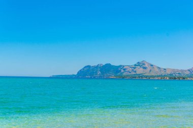 Alcudia ve pollenca koyları, Mallorca, Spai ayıran Victoria Yarımadası