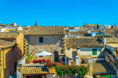 Eski kasaba Alcudia, Mallorca, Spai havadan görünümü