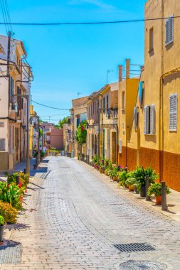 Capdepera, Mallorca, Spai dar bir sokakta görünümünü