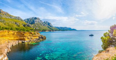 Ragged coast of Mallorca at Cap Ferrut clipart