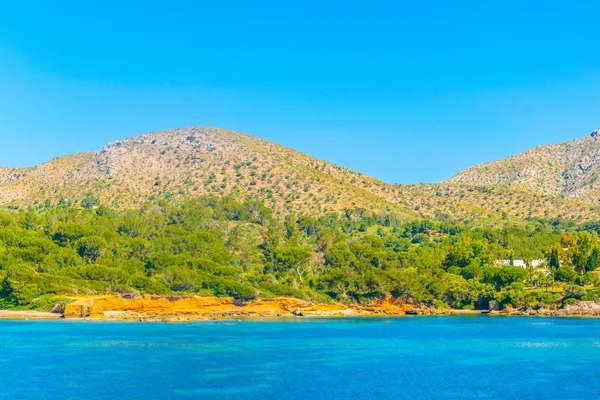 Péninsule Victoria Séparant Les Baies Alcudia Pollenca Majorque Spai — Photo