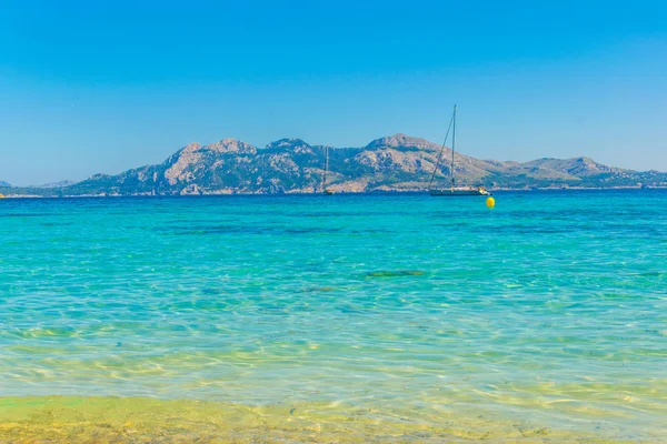 Turquoise Water Bij Playa Formentor Mallorca Spai — Stockfoto