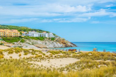 Cala Mesquida 'da kum tepeleri, Mallorca, Spai