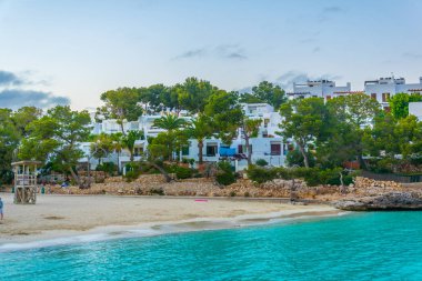 Cala defne d'Or, Mallorca, Spai gün batımı görünümü