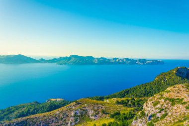 Mallorca, Spai, Cap Formentor çevrili Pollenca Körfezi