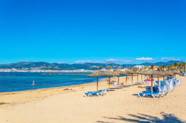 El Coll d 'en Rabassa plajı, Mallorca, Spai