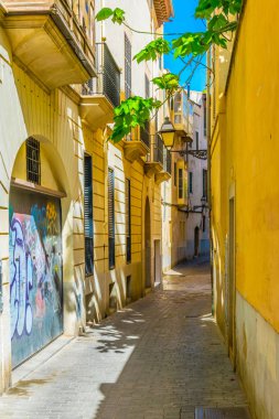 Dar sokak içinde tarihi merkezi Palma de Mallorca, Spai görünümünü