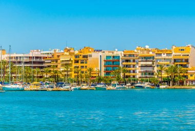 Bir Port d'Alcudia, Mallorca, Spai deniz görünümü