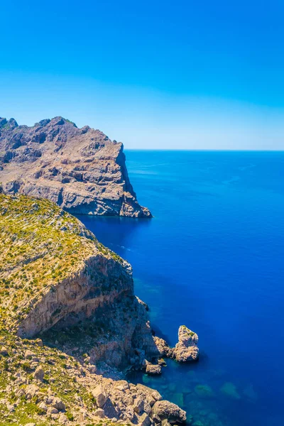 Formentor 马略卡岛 Spai 的岩石景观 — 图库照片