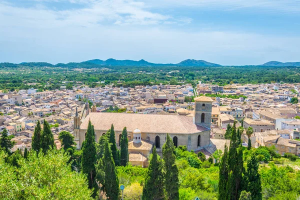 Vista Aérea Arta Con Parroquia Arta Mallorca Spai — Foto de Stock