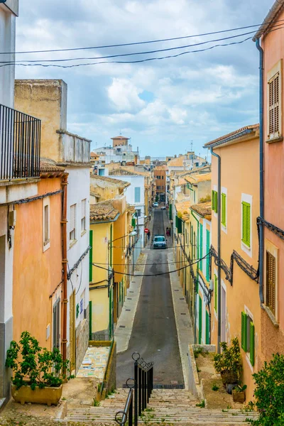 Vista Una Calle Estrecha Felanitx Mallorca Spai — Foto de Stock