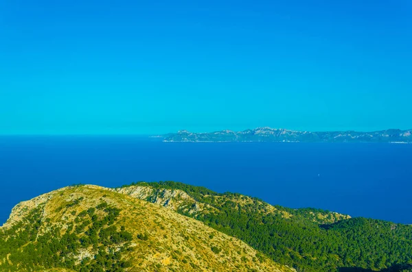 Alcudia Pollenca Koyları Mallorca Spai Ayıran Victoria Yarımadası — Stok fotoğraf