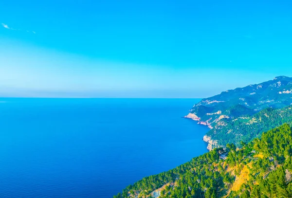 Zerklüftete Küste Von Mallorca Der Nähe Von Port Valldemossa Spai — Stockfoto