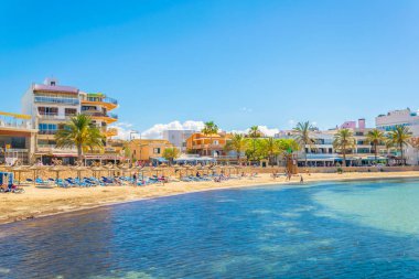 EL COLL D'EN RABASSA, SPAIN, MAY 19, 2017: Beach at El Coll d'en Rabassa, Mallorca, Spai