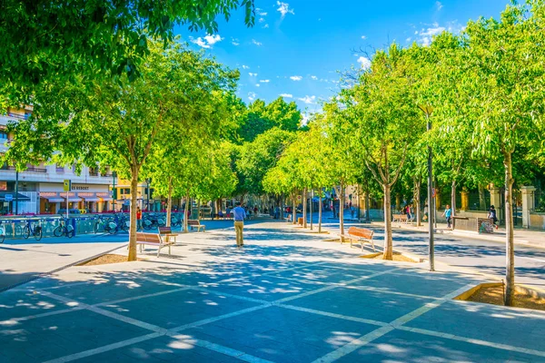 Palma Mallorca Espanha Maio 2017 Vista Uma Rua Estreita Centro — Fotografia de Stock