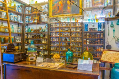 VALLDEMOSSA, SPAIN, MAY 26, 2017: Pharmacy at Real Cartuja de Valldemossa, Mallorca, Spai