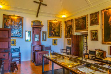 Valldemossa, İspanya, 26 Mayıs 2017: İç in gerçek Cartuja de Valldemossa, Mallorca, Spai