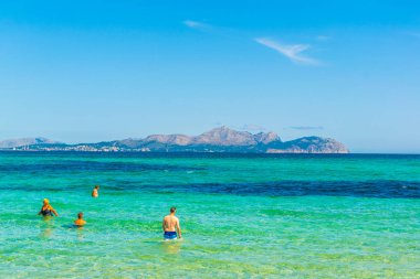 Can Picafort, İspanya, 23 Mayıs 2017: Playa de oğlu Baulo Can Picafort, Spai