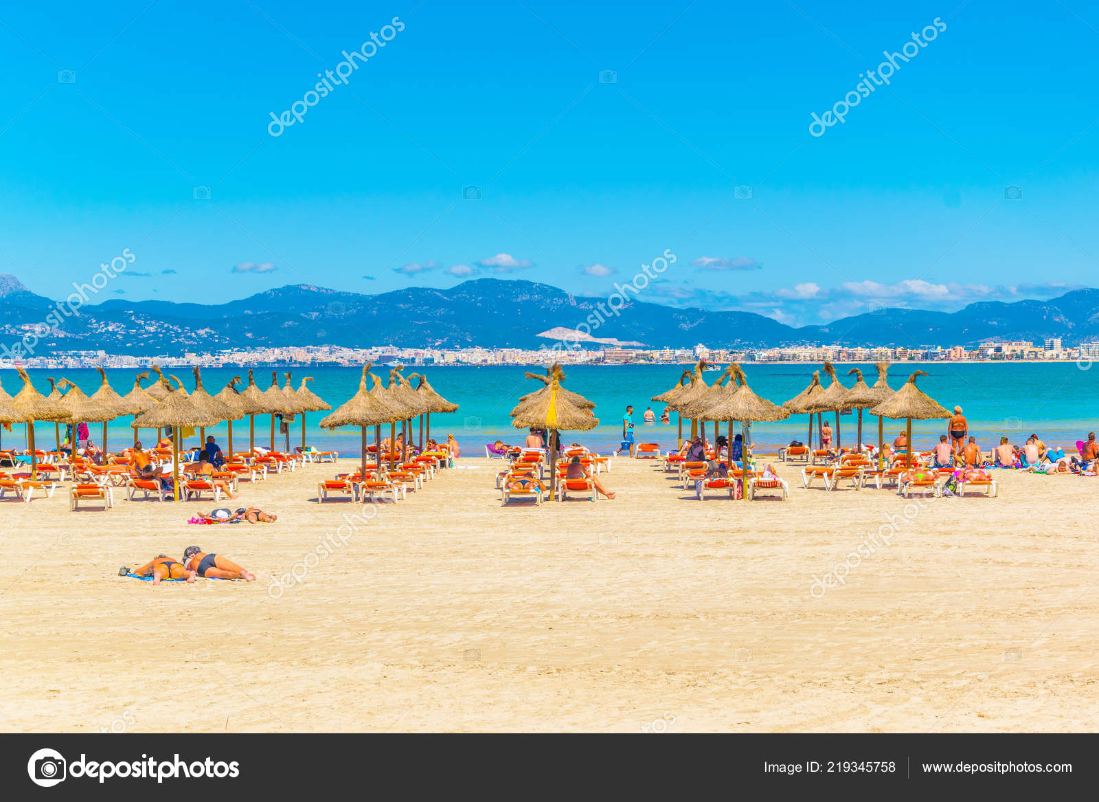 Palma Mallorca Spain May 2017 Playa Palma Beach Palma Mallorca