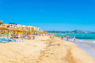 Can Picafort, İspanya, 23 Mayıs 2017: Playa de Muro Can Picafort, Spai