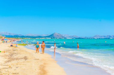 Can Picafort, İspanya, 23 Mayıs 2017: Playa de Muro Can Picafort, Spai