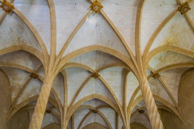 Palma De Mallorca, İspanya, 18 Mayıs 2017: Lonja de Palma binanın Palma de Mallorca, Spai, iç