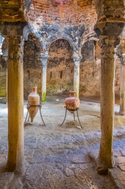 Palma De Mallorca, İspanya, 18 Mayıs 2017: İç Palma de Mallorca, Spai adlı Arap Hamam