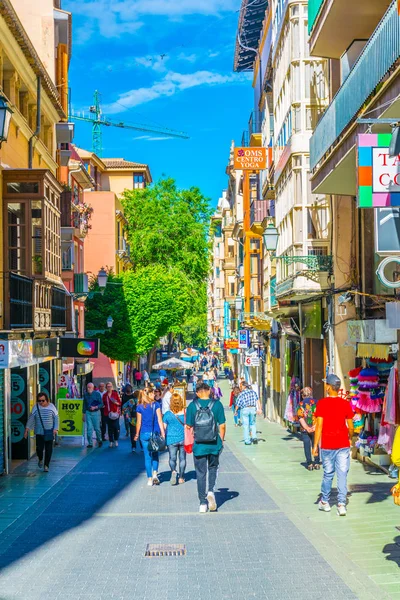 Palma Mallorca España Mayo 2017 Vista Una Calle Estrecha Centro —  Fotos de Stock