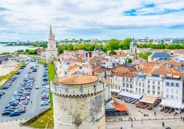 Seaside of La Rochelle dominated by Tour de la Lanterne and tour de la chaine, Franc