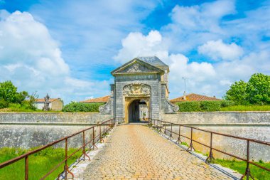Saint Martin de Re Frangı içinde doğru bir kapı görünümünü