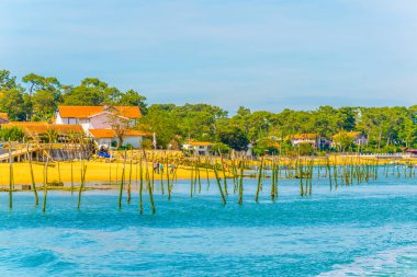 Frangı Arcachon koyu sahil şeridi