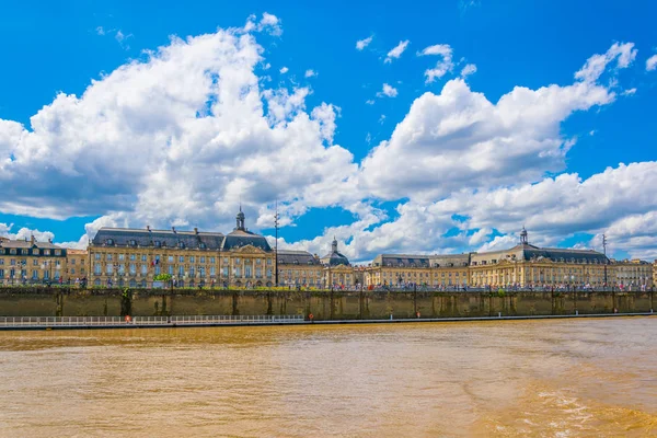 Place Bourse Vista Sobre Río Garona Desde Stalingrado Parte Burdeos —  Fotos de Stock