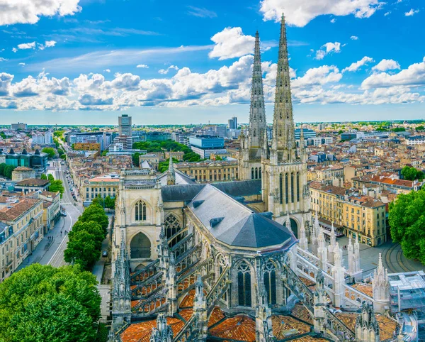 Légi Felvétel Cathédrale Saint Andre Bordeaux Ban Bordeaux Frank — Stock Fotó