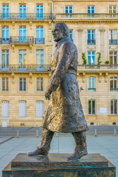 Posąg Jacques Chaban Delmas Bordeaux Frank — Zdjęcie stockowe