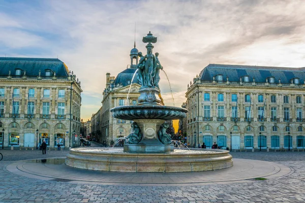 Place Bourse Bordeaux Frangı Görünümünü — Stok fotoğraf