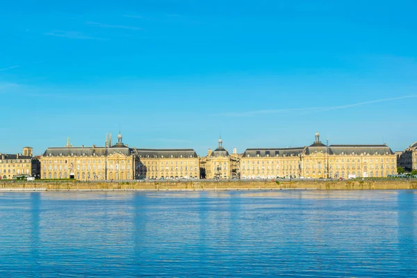 Bordeaux Frangı Stalingrad Kısmından Garonne Nehri Üzerinde Yer Bourse Görüntülendi — Stok fotoğraf