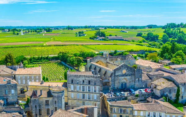 Vista Aérea Del Claustro Les Cordeliers Saint Emilion Franc — Foto de Stock