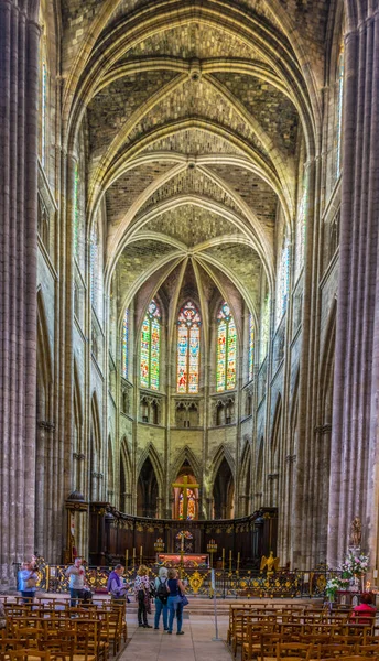 Bordeaux France May 2017 Interior Cathedral Saint Andre Bordeaux Bordeaux — стоковое фото
