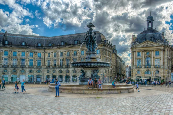 Bordeaux Fransa Mayıs 2017 Görünüm Place Bourse Bordeaux Frangı — Stok fotoğraf
